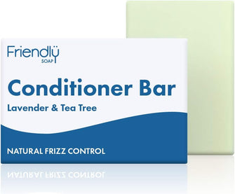 Friendly Soap- Natural Lavender & Tea Tree Conditioner, Softening, Moisturising & Nourishing, Handmade with Calming Essential Oils, No Sulfates & Palm Oil, Vegan, Recyclable Packaging 90g