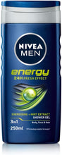 Nivea Men Energy Shower Gel, 250 ml - Pack of 6