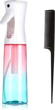 GWAWG Water Spray Bottle for Hair Fine Mist Bottle Continuous Spray Empty Bottle for Curly Hair Plants Cleaning Barber Face Hairdressing Ironing,with a Hair Comb,Blue Pink