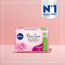 NIVEA Biodegradable Rose Care Cleansing Wipes (50 sheets), Biodegradable Wipes Made with 100% Renewable Plant Fibres, Makeup Wipes with Organic Rose Water