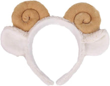 Amosfun Sheep Headband with Sheep Horns And Ears Animal Sheep Costume Accessories (rosy red)