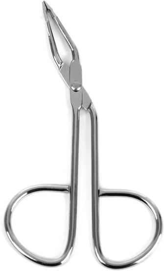 HEALLILY Eyebrow Tweezers Scissors Shaped Stainless Steel Slant Tip Tweezer Eyebrow Straight Tip Tweezers Clip Hairgripping Eyebrow (Silver)