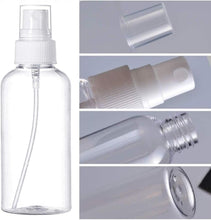 Akliocss 100ml Small Spray Bottle Empty Clear Fine Mist Spray Bottles Plastic Travel Atomiser Bottle Set Refillable Liquid Containers with 1pcs Funnels and 24pcs Labels for Make-up Cosmetic Hair 5PCS