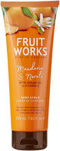 Fruit Works Mandarin & Neroli Body Scrub, Exfoliating, Gentle on Skin 225ml