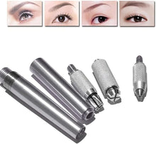 Pinkiou Eyebrow Tattoo Pen Microblading Pen 3 in 1 Permanent Makeup Manual Tattoo Tool (Silver)