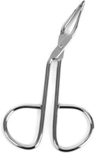 FOMIYES Eyebrow Tweezers Scissors Stainless Steel Scissors Professional Shaped Eyebrow Tweezers Clip with Easy Scissor Handle for Hair and Eyebrows Personal Care (Silver) 1Pc