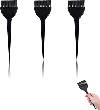 Hair Dye Brush, 3 Pcs Tint Brush Hair Colour Brush Hair Dyeing Comb Brush Kit Hair Colouring Brush, Hair Dying Brush, Bleach Tint Applicator Tools for Hair Hairdressing Salon(black)