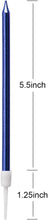 LUTER Metallic Candle Long Blue Candle Birthday Candles with Holder Cake Candles for Wedding Birthday Party Decoration (24 Pieces)