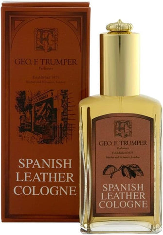 Geo F Trumper Spanish Leather Spray Eau de Cologne for Men (100ml/3.53floz) Heady Sensual Musk, Warm, Woody Spicy Patchouli, Sandalwood & Vanilla