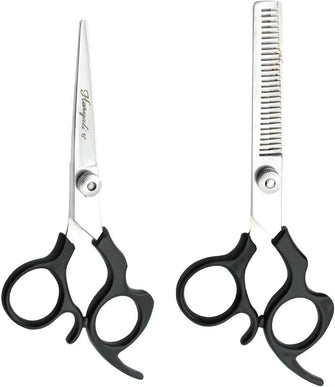 Haryali Professional Scissor Set- 6 Inch Hairdressing Barber Scissors and Hairdresser Thinning Scissors Set for Hair Cutting