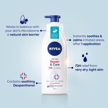 NIVEA Body Repair and Care (400 ml), Repairing Body Lotion with Strengthening Formula, Moisturising Cream with NIVEA Deep Moisture Serum, Body Lotion for Dry Skin, Pack of 1