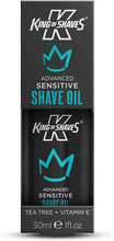 King of Shaves Sensitive Advanced Shaving Oil For Men With Handy Pump, For A Close and Comfortable Shave 30ml TWIN PACK