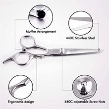 Hairdressing Scissors, Hair Cutting Scissor, Thinning Scissors Hairdressing, Stainless Steel Barber Scissors Set, Suitable for Trimming Hair After Haircut (Flat)