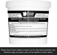 Elixir Gardens Epsom Salt Pharmaceutical Grade  10kg Supplied in Tub