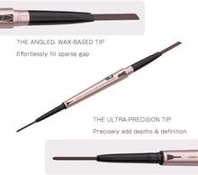 HeyBeauty Eyebrow Pencil with Brow Brush, Double Ended Eyebrow Pen, Automatic Makeup Cosmetic Tool (Dark brown)