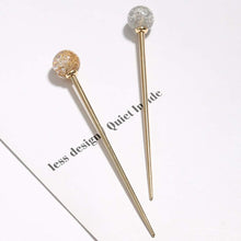 Lurrose Bridal Hair Clip Alloy Hair Stick Simple Hair Chopstick Updo Decorative Pin for Girl Woman Hair Wedding Hair Clip