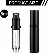 Larfraecy Travel Perfume Bottle Refillable Perfume Bottle Mini Portable Refillable Travel Perfume Atomiser Bottles 5ml Small Perfume Dispenser Holder Portable Perfume Refillable Bottle(black)