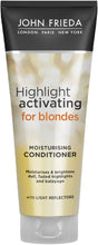 John Frieda Sheer Blonde Highlight Activating Moisturising Conditioner for Lighter Blondes, MultiColoured, Sunflower, 250 ml, (Pack of 1)