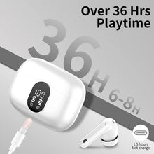 Btootos Wireless Earbuds, Bluetooth 5.3 Headphones In Ear with 4 ENC Noise Cancelling Mic, 2023 New Bluetooth Earphones Mini Deep Bass Stereo Sound, 36H Playtime LED Display Wireless Earbuds White