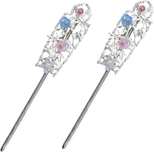 2 Pcs Hair Sticks Simple Hairpins Flowers Chinese Hair Chopsticks for Women Girls