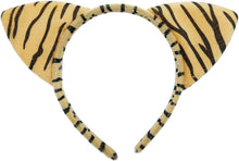 3PCS Cat Ears Headbands Hair Band Animal Plush Hairband Hair Hoop Headwear Cosplay Hair Accessories for Party Fancy Dress Christmas Halloween Costume(Tiger+Cow+Leopard)