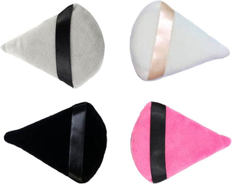 4 Pcs Powder Puffs Triangle Makeup Blending Puffs Dry Wet Face Makeup Puffs for Loose Powder Cosmetic