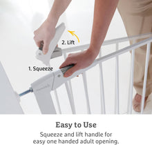 Munchkin Stair Gate Maxi Secure Toddler & Baby Gate 76-82cm extends up to 117cm with separately sold extensions  Pressure Fit Baby Safety & Dog Gate for Doorways  No-Screw Install Child Gate, White