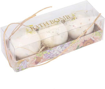 Handmade Bubble Bath Bomb Gift Set, Rich in Essential Oil, 3Pcs Bath Bomb Ball with Dried Flower Aromatherapy Relaxation Moisturizing Spa to Moisturize Dry Skin, for Women Family