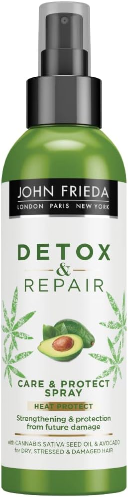 John Frieda Detox & Repair Care & Protect Heat Protection Spray 200 ml (Packaging may vary)