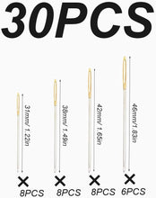 30 Pcs Hand Sewing Needles, Handle Sewing Needle Set, Assorted Sizes Embroidery Mending Craft Sew Case