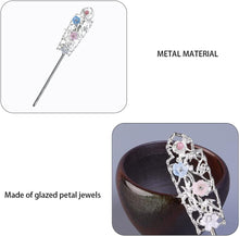 2 Pcs Hair Sticks Simple Hairpins Flowers Chinese Hair Chopsticks for Women Girls