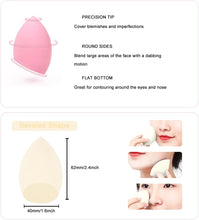 Funwaretech Beauty Blenders,2 Pcs Makeup Sponges for Foundation,Full Cover Face Sponge for Blending Cream Powder Liquid Face Paint,Soft & Non Latex Beauty Blender Concealer Applicator(Rose Red)