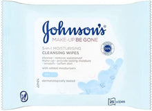 Johnson's Face Care Makeup Moisturising Wipes, Pack of 25 Wipes