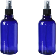 2 Pieces 250ml 9oz Refillable Empty Plastic Spray Perfume Bottle Jars Containers with Cap Makeup Cosmetic Atomizer Bottle Leak Proof Portable Travel Accessories (Blue)