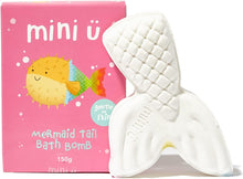 Mini U Mermaid Bath Bomb - (Single) - Bathtime Gift Box Idea for Girls & Boys - Vegan, Non-Toxic - Gentle on Skin, Mess-Free & Stress Free - Ideal Christmas Kids Stocking Filler Gift