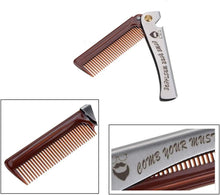 Hair&Beard Comb Stainless Steel Comb Moustache Shaping Comb Pocket Beard Comb Teeth Beard Comb for Men