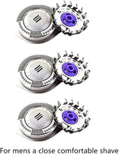 3 Pack Men's Electric Shaver Heads Blades for Philips HQ8 PT720 PT860 AT890 AT899 AT750, Replacement Shaving Heads Cutting Parts Rotary Blades for Men a Close Comfortable Shave.