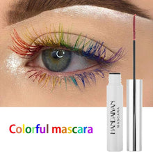 Allbestaye 4D Fiber Mascara Colorful Mascara Waterproof Fine Brush Green Black White Eyelash Long-lasting Makeup Thick Long Mascara