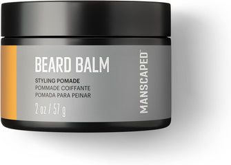 MANSCAPED Beard Balm, Styling Pomade with Shea Butter, Coconut Oil & Beeswax Moisturizes, Softens, Strengthens & Shines Beards, Mustaches & Facial Hair, (57 g)