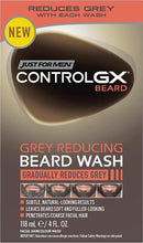 Just For Men Control GX Beard Wash, Reduces Grey With Each Wash For Subtle, Natural-Looking Results  All Shades, 118 ml