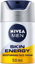 NIVEA MEN Skin Energy Moisturising Creme (50 ml), Face Cream for Men Infused with Caffeine, Revitalising Face Cream Fights Signs of Tiredness, Men's Skin Care Essentials