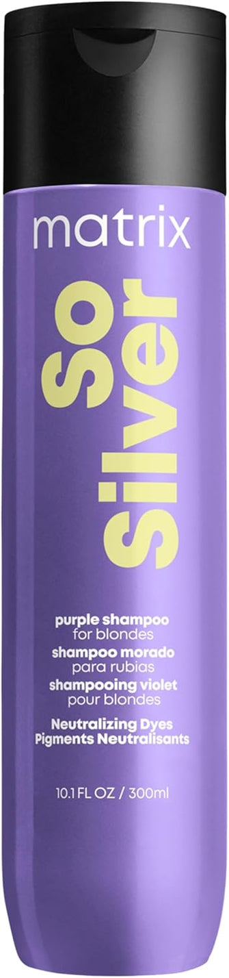 Matrix Hair Shampoo, For Blondes, Greys and Silvers, Tones + Neutralises, Total Results, So Silver