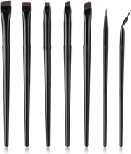 7 Pcs Eyeliner Brush Thin Angled Eyeliner Brush Precision Gel Eye Liner Makeup Brushes Set Professional Flat Eyeliner Brushes Angled Eyebrow Brush Eyeliner Tool for Eye Shadow Eyebrow Concealer Makeup