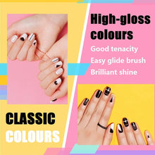 Gel Nail Polish - Black & White Gel Polish Classic Colours Set, Soak off UV Nail Polish Gift Set for DIY Manicure and Salon Use 2 x 8ml