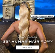 Luxury Gold 22'' 120g Human Hair Pony -60 Bleach Blonde