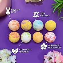 8 x Bath Bombs Value Women's Set, Handmade, Moisturising, Vegan & Cruelty Free, Beauty Spa Gift Set, Bath Fizzers, for Women, Girls, Her, Girlfriend.