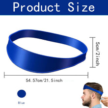 1 Pcs Hair Trimming Guide, Neckline Shaving Template Soft Haircuts Silicone Curved Silicone Haircut Band Curved Silicone Haircut Band Hair Trimming Guide for Men DIY Home Haircut Band (Blue)