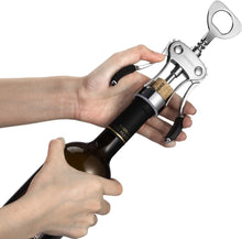Corkscrew Bottle Opener, Beneno Premium Corkscrews Wine Bottle Opener with Multifunctional Corks and Caps Bottle Opener, Silver