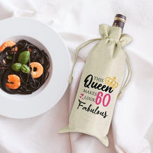 60th Birthday Gifts for Women - Decorative Wine Bag Birthday Gift with Witty Quote - Cute Female Gifts For Women Turning 60 - Best Friend Birthday Gifts, Wife, Mom, Coworker, Sister Birthday Gifts