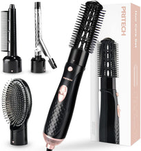 Hair Dryer Brush - Hot Brush for Hair Styling, Light Weight Dryer Hair Brush for Women,4 in 1 Hot Air Brush with 2 Heat Speed & 1 Cold Wind for Hair Straighten,Volumizer,Fringe Curler,Black